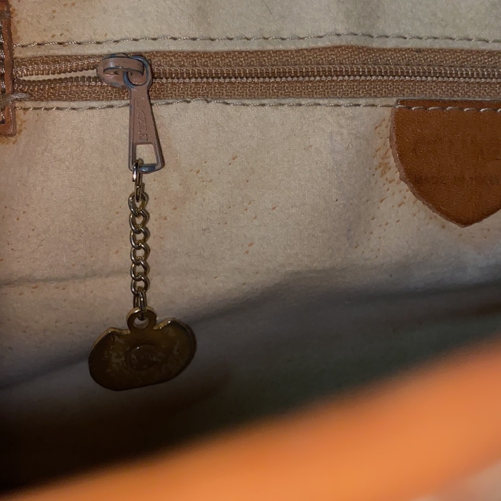 Celine Tan and Brown Chain Shoulder Bag - Picture 7 of 10